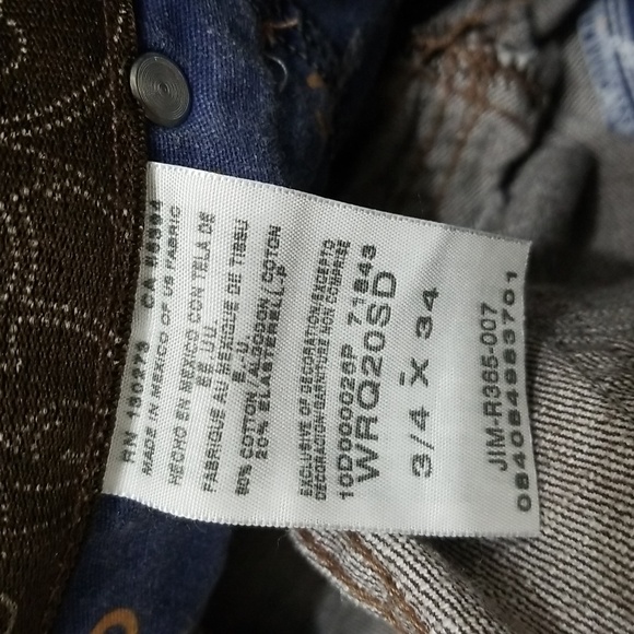 (3/4) Wrangler Q-Baby No-Gap Waistband Bootcut 34L Denim Jeans Western Rodeo - Picture 3 of 11